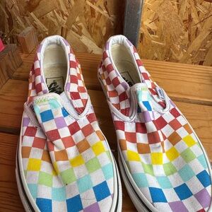 Vans Multicolor Checkered Kids Slip-On Sneakers